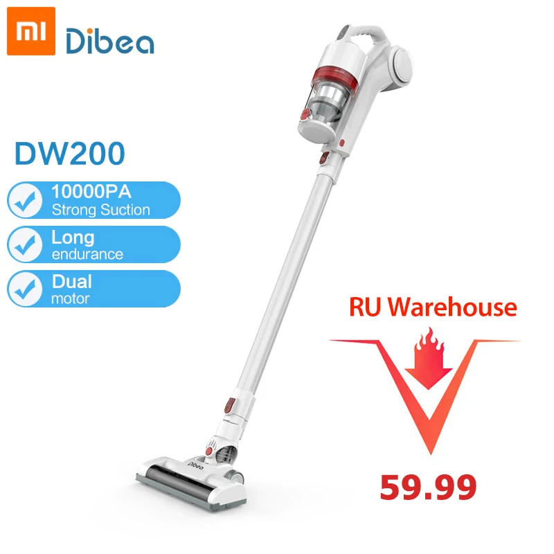 Dibea DW200 ручной беспроводной пылесос портативный мощный всасывающий аспиратор