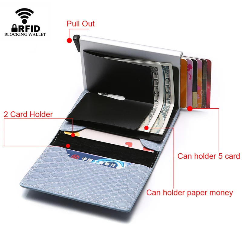 DIENQI Анти Вор Rfid Блокировка ID кредитный держатель для карт кошелек Тонкий Бизнес