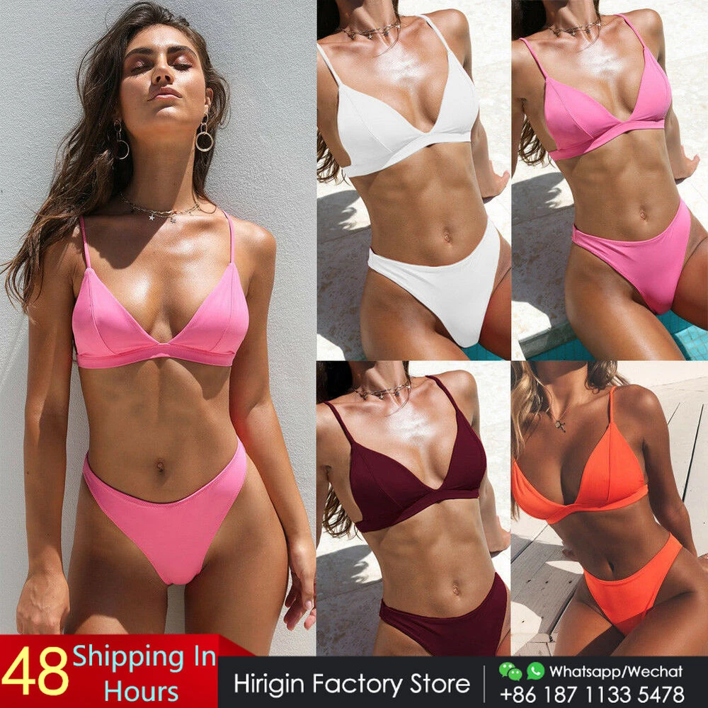 push up thong bikini set