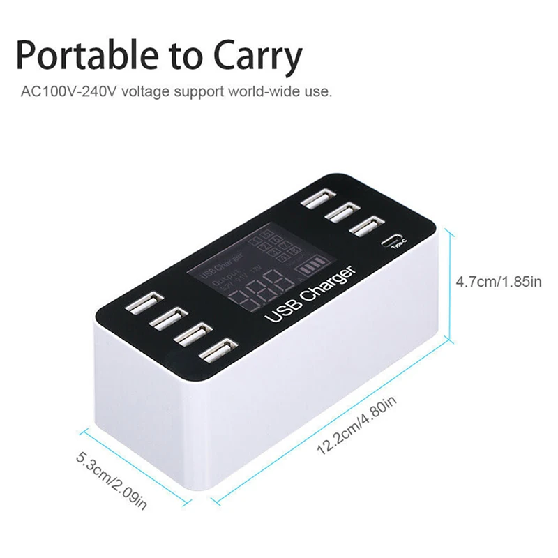 3,0 Usb настенное зарядное устройство для смартфона, быстрая зарядка, док-станция, EU, US, UK Plug, 8 портов, мульти USB зарядное устройство, концентратор, быстрая зарядка