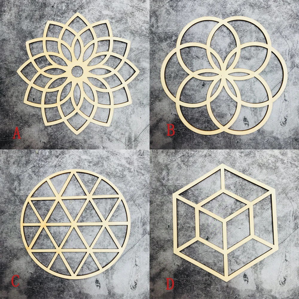 Description Picture 2 of itemWooden Flower Of Life Christmas Ornaments, Sacred Geometry Ornaments Home Wedding Decor Wood Sign Wall Art Seed Of Life Coaster