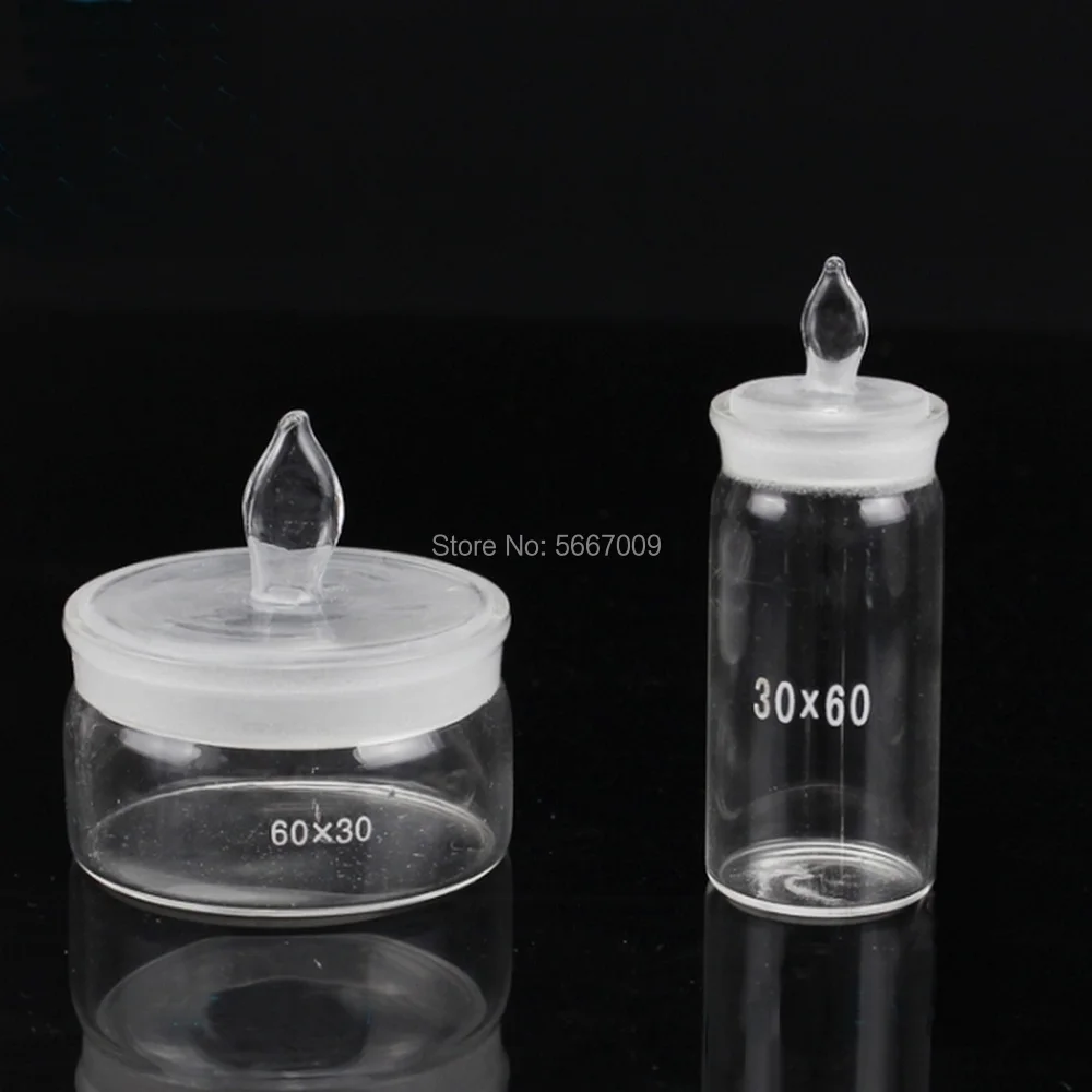 Lab Glass Weighing bottle Transparent Low / high type Labortary