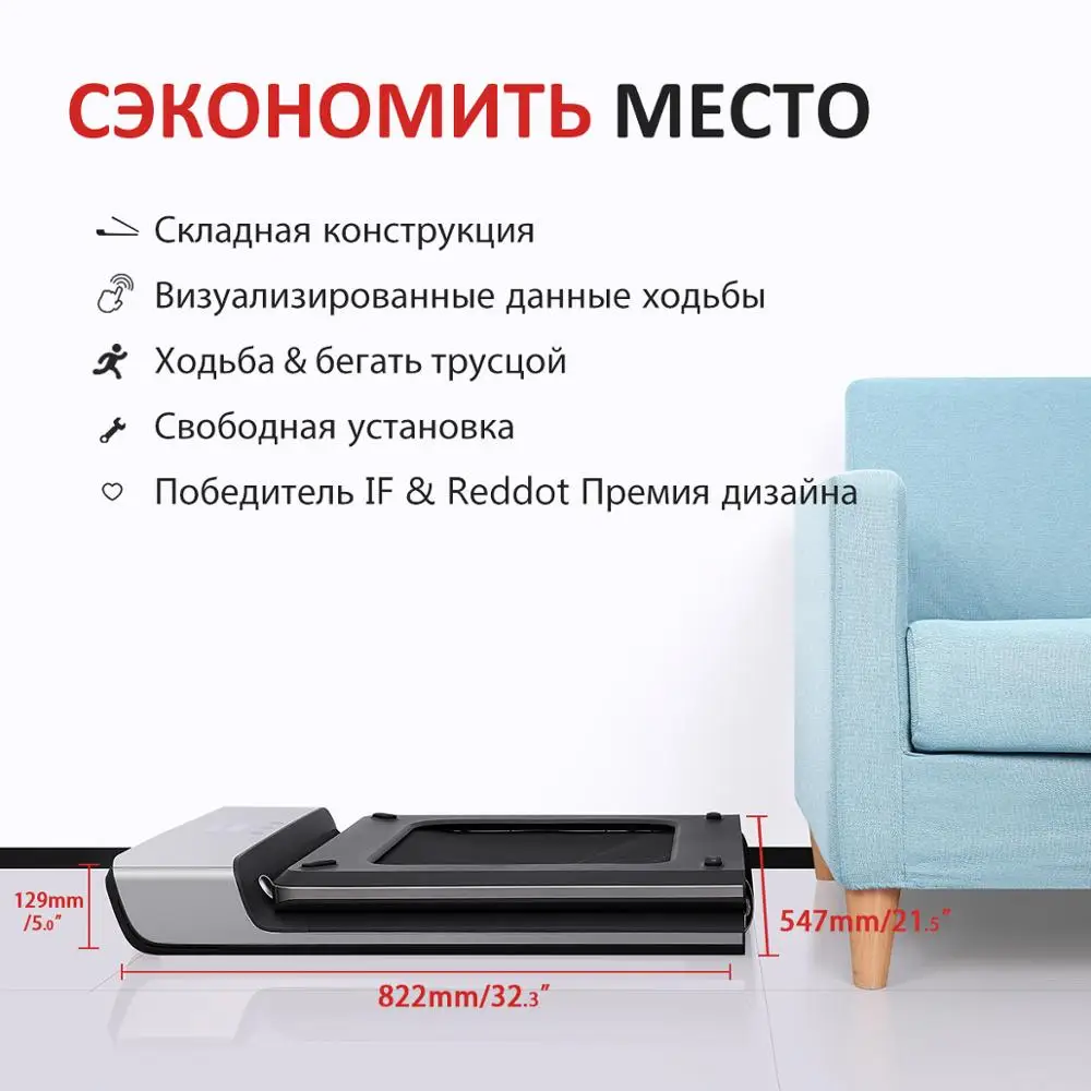  WalkingPad A1 Smart Electric Foldable Treadmill Jog Space Walk Machine Aerobic Sport Fitness Equipm