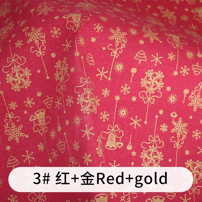Грубая льняная полиэфирная ткань для DIY скатерти или дивана подушки рождественские украшения TJ0501 - Цвет: 3