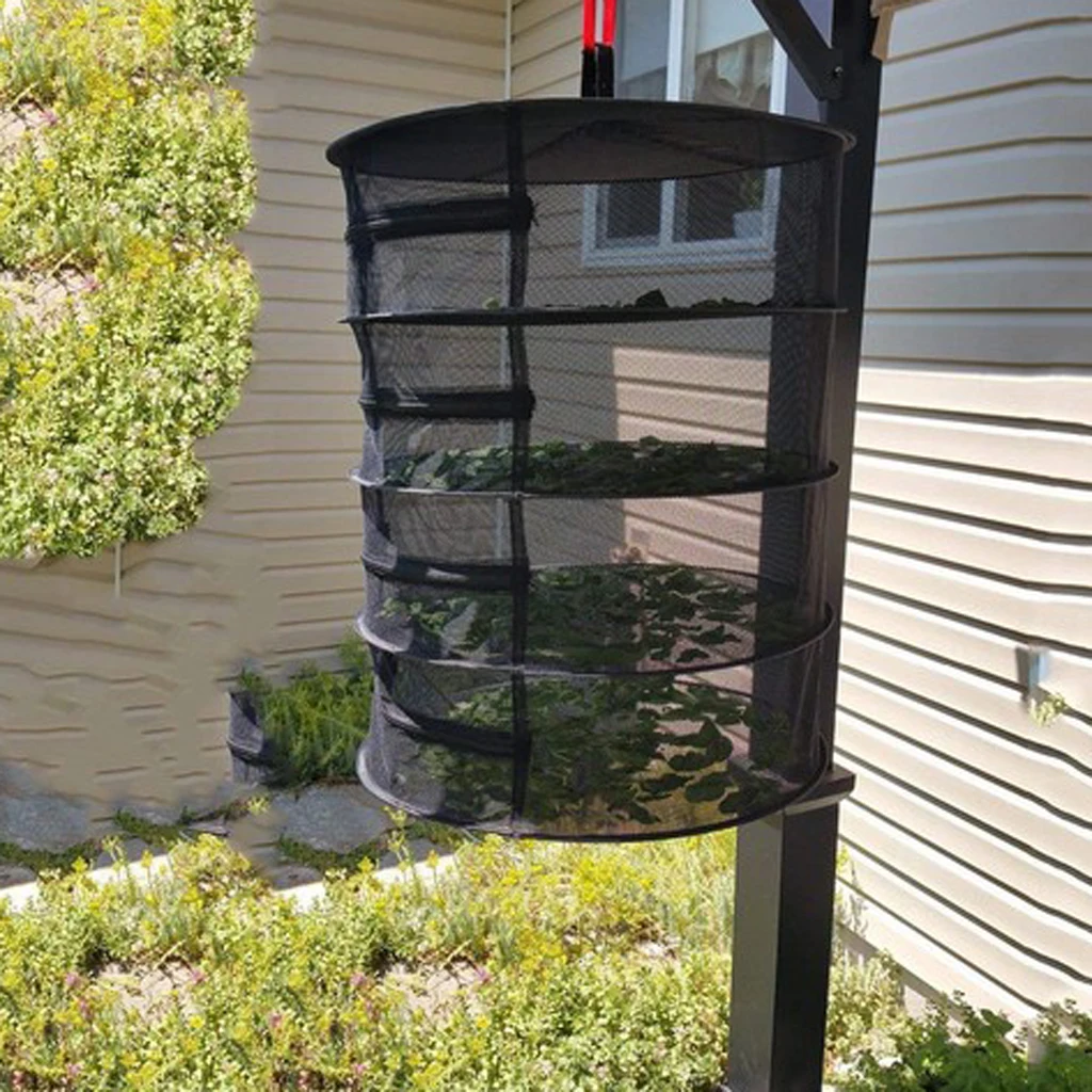 

4/8 Layer Large Hydroponic Dry Net Hanging Net Flower Herb Dry Rack Net 45/60cm