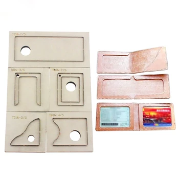 

Blade Wooden Die Cutter DIY Leather Wallet Template Card Holder Bag Punch Mould Leathercraft Tool