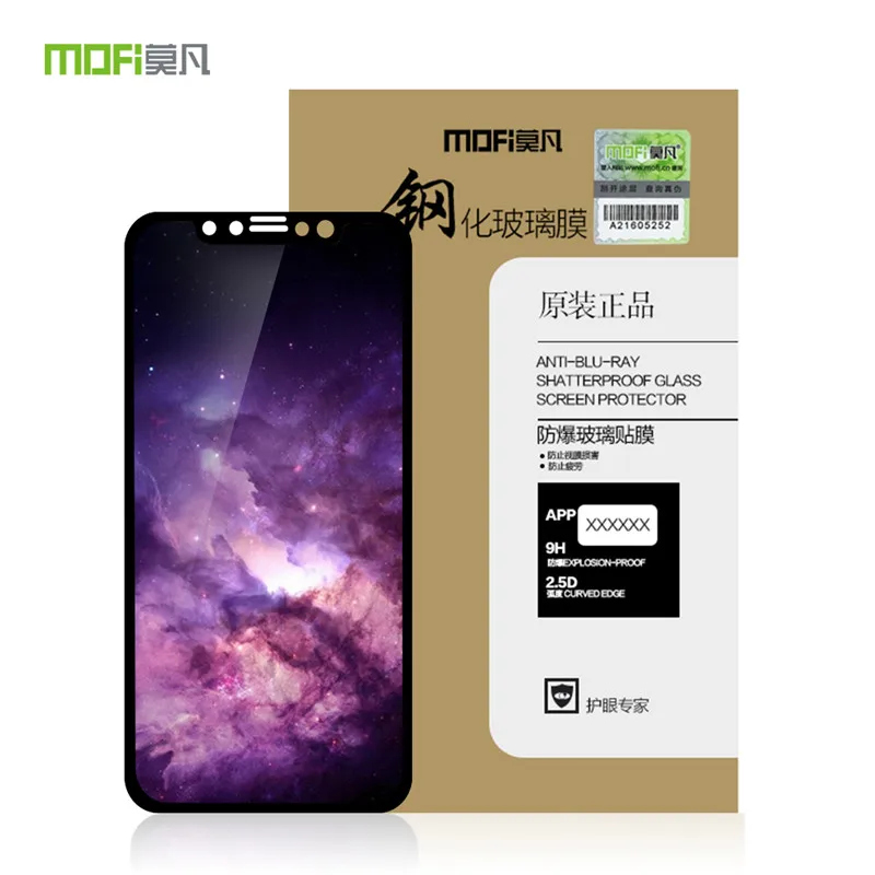 

MOFI For iphone 6 6s 7 8 plus Tempered Glass Full Screen Coverage Tempered Glass Screen Protector For iphone x xr xs xs-max