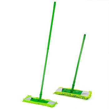 

NEW Extendable minifibre Mop Cleaner Sweeper Wooden Laminate Tile Floor Wet Dry - Green
