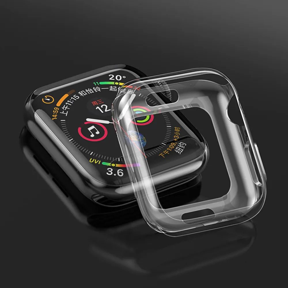 Чехол для Apple watch чехол 44 мм 40 iWatch ультратонкий защитный бампер аксессуары series 5 4 6