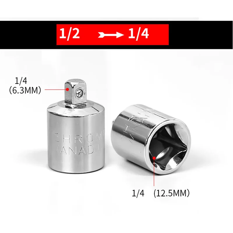 

Lock Ratchet Socket Wrench Adapter Reducer Converter Tool Kit 1/4 3/8 1/2