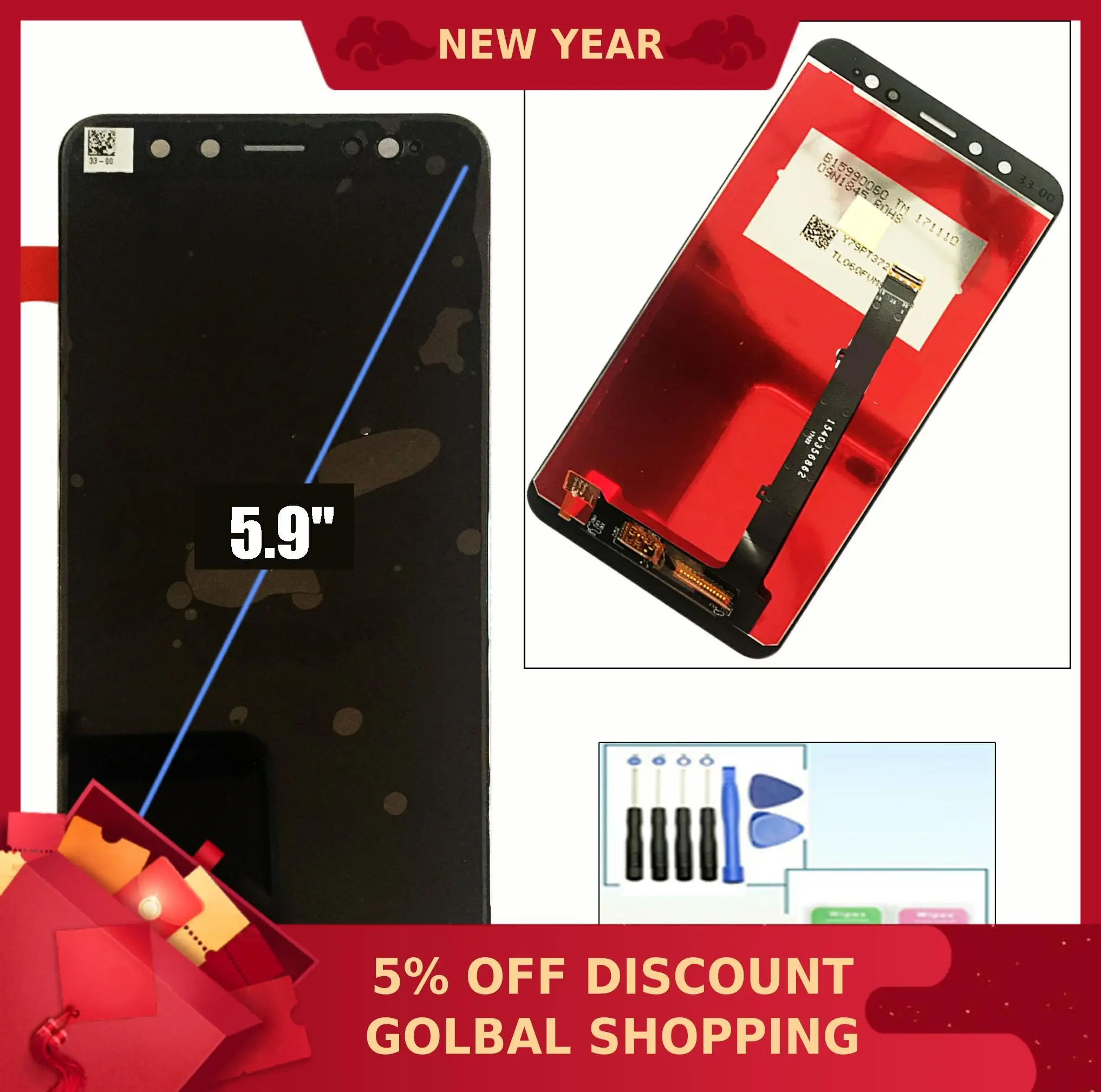 Koop Nieuwe Voor Gome U7 Lcd scherm En Touch Screen + Gereedschap Digitizer Vergadering Smartphone Vervanging 5.9\