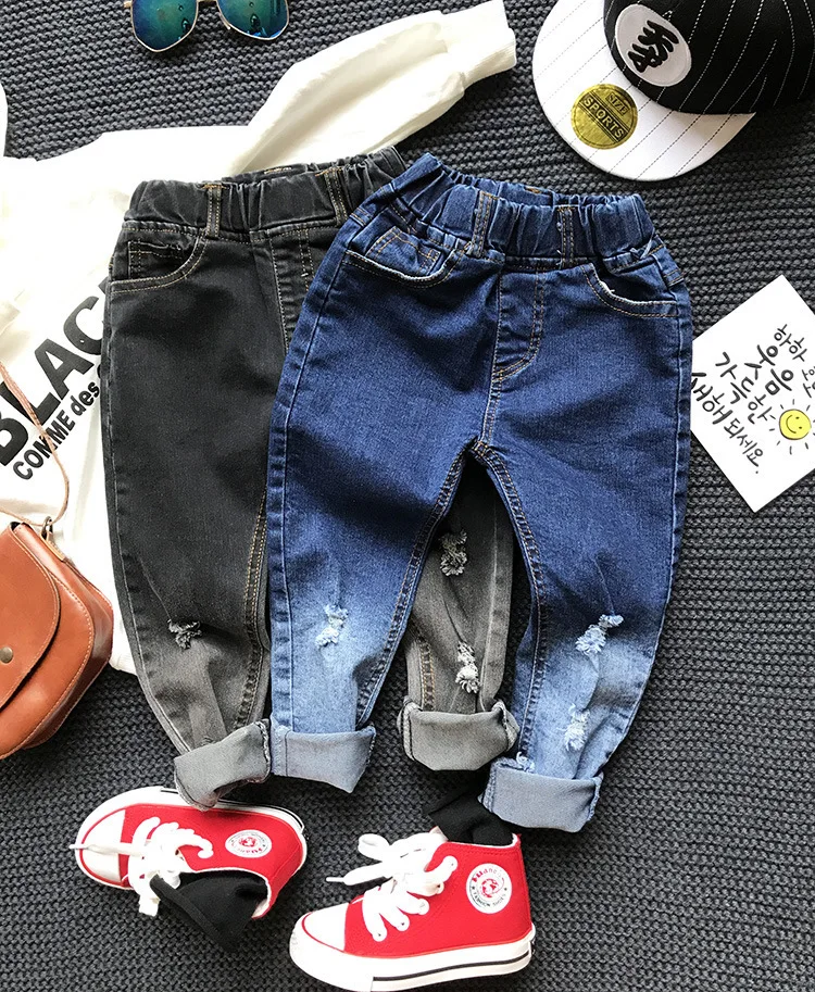 

Childrenswear Spring New Style Men And Women Children Korean-style Casual Gradient Color Skinny Jeans Aq807