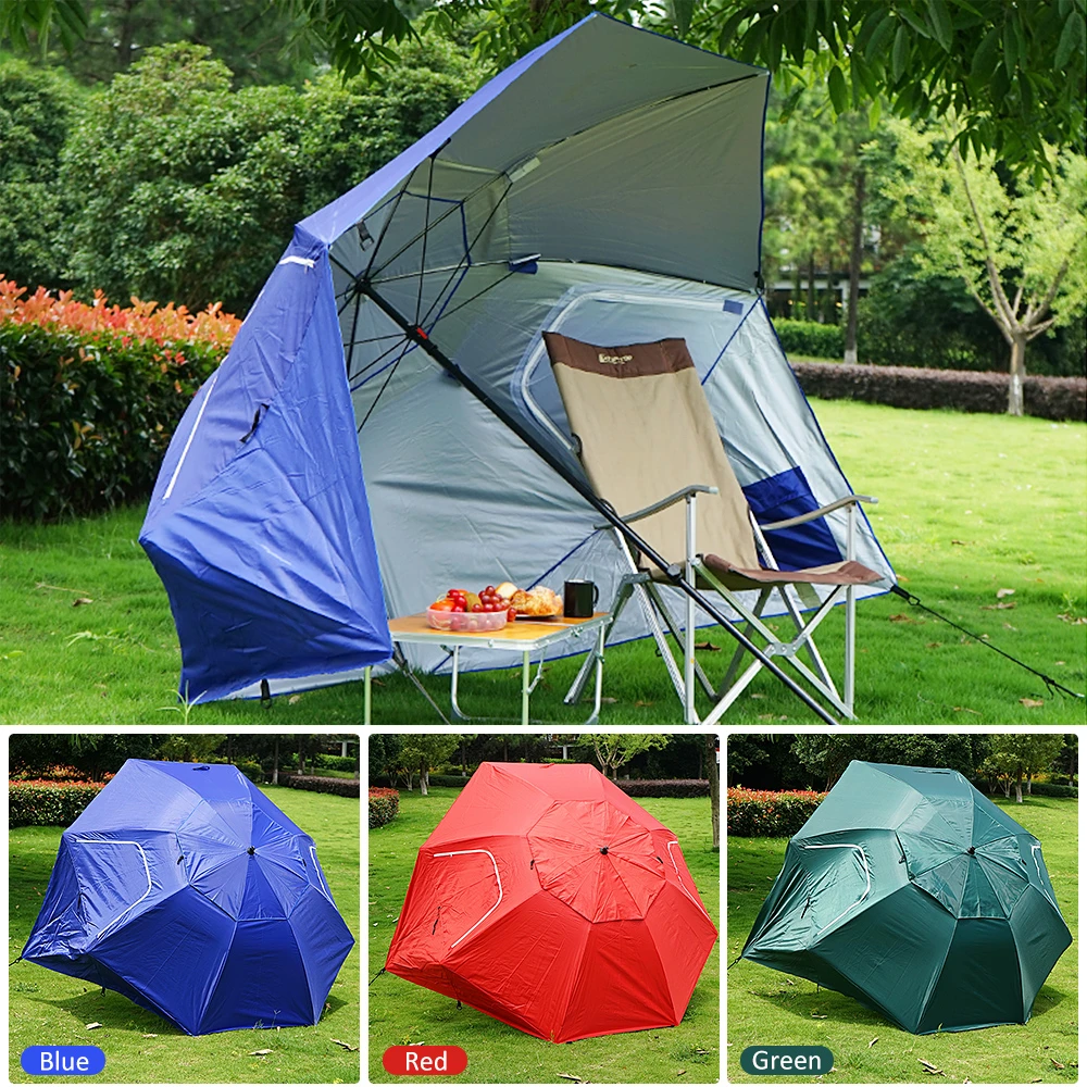 Toldo de sol y lluvia, sombrilla para pesca, Camping, parque, playa, eventos deportivos, playa, tiendas de pesca, Camping libre|Refugio el sol| - AliExpress