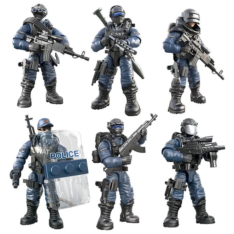 

new call of military duty mini SWAT soliders figures Army weapons guns sets model building blocks Model Dolls bricks kit
