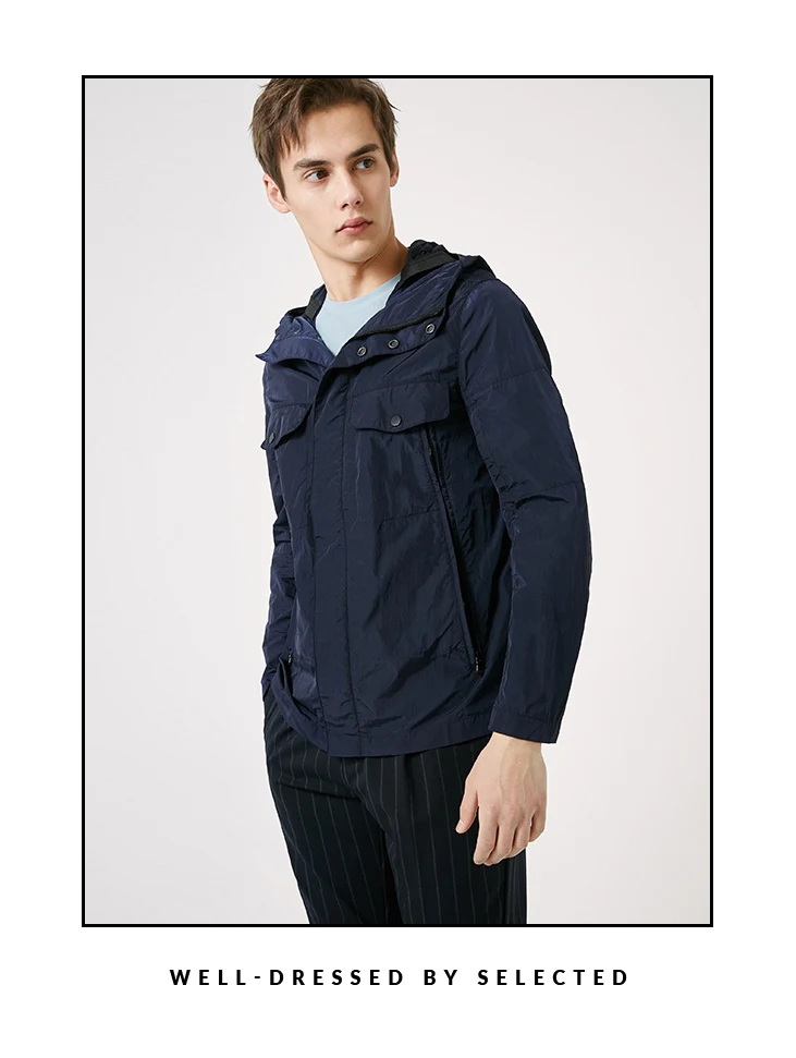 Отборные мужские осенние и зимние длинные пиджаки чистый цвет короткое пальто с капюшоном Куртка S | 419121521