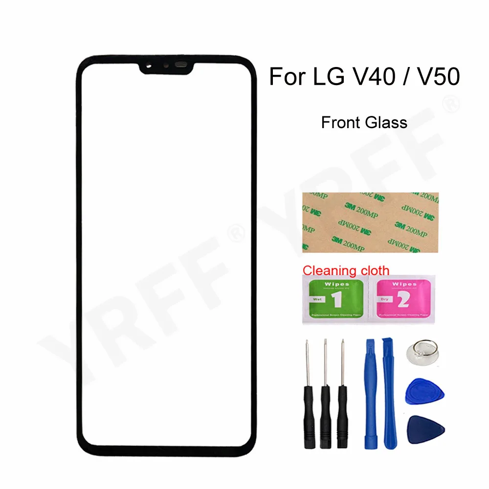 

V50 V40 Original Outer Glass Screen Panel For LG V40 V50 (No LCD Touch Screen) Front Glass Panel Assembly Parts