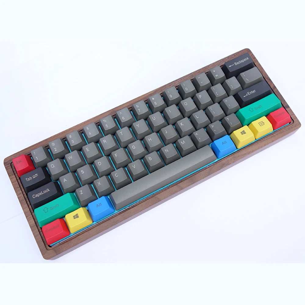 Механическая клавиатура RGB60 DIY Деревянный чехол фонарик с программируемой