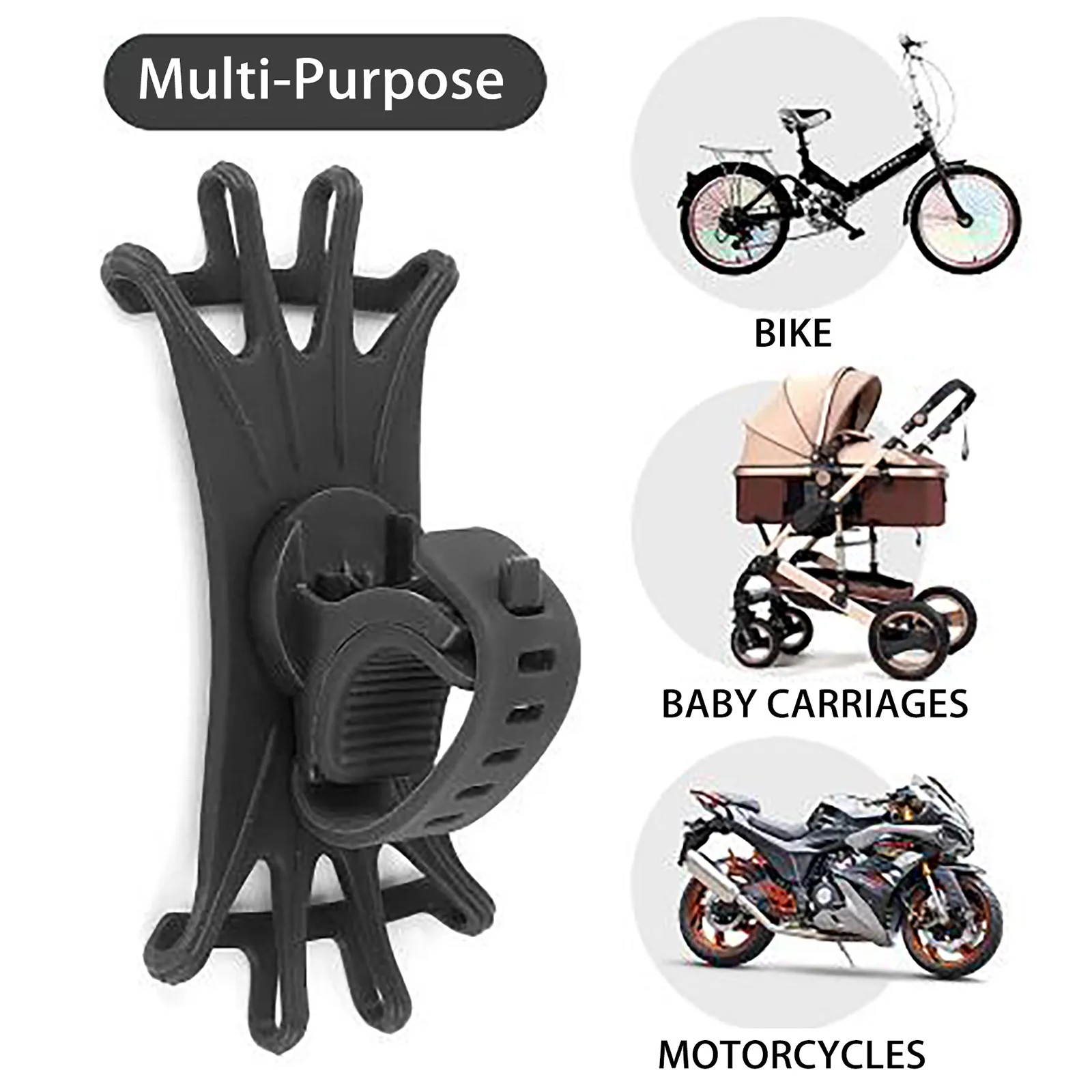Universal Bicycle Mobile Phone Holder For Mobile Cell Phone Gps Silicone Motorcycle Bike Cycling