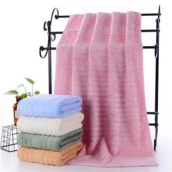 

Bath Towel 70 * 140 Thickened Gift Beauty Salon Bath Towel Can Be Wholesale Plain Soft Soft Absorbent Skin Friendly Bamboo Fiber