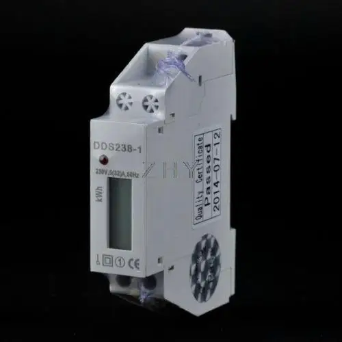 

DDS238-1Single Phase DIN-rail LCD Kilowatt KWH Watt Hour Energy Meter 5(32A)230V