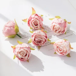 Elegant Silk Rose Bud Heads - Decorative Wreath & Faux Floral Accents - 20pcs (Light pink)