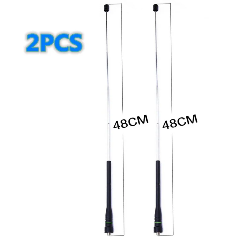 

2PCS Telescopic SMA-Female High Gain Dual Band Antenna For Baofeng UV-5R UV-82 UV-9R Plus Ham Walkie Talkie Radio