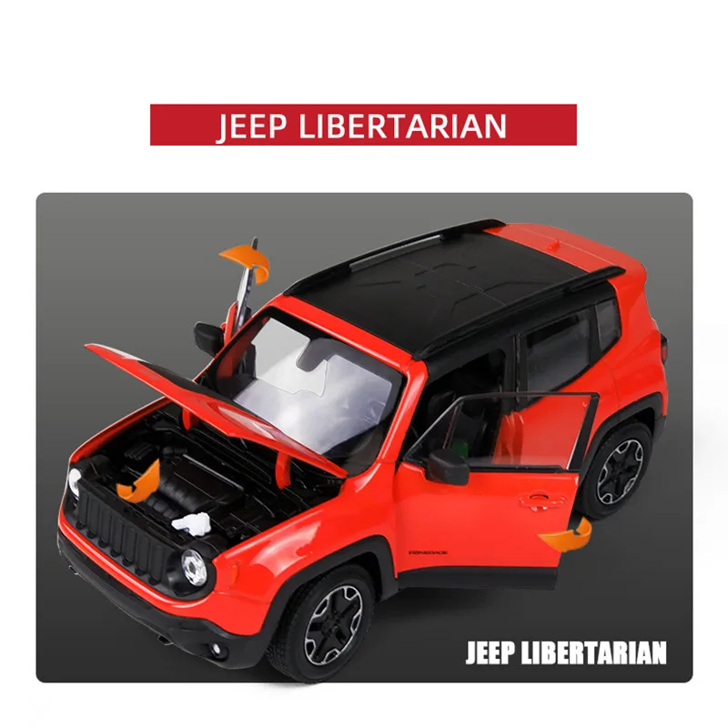 Модель автомобиля Welly 1:24 Jeep Renegade Trailhawk модель из сплава литой и игрушечный
