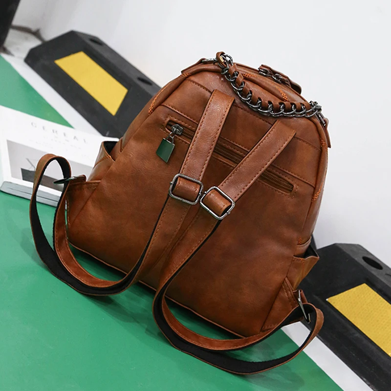 New Fashion Women Travel Backpack High Quality Durable PU Leather School Backpack Female Daypack Shopping Backpack Sac