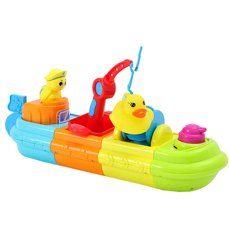 Дети собирают воду спрей плавающий корабль БАССЕЙН пляжные игрушки Забавный Мультфильм Игрушки для ванны для детей развивающие игрушки