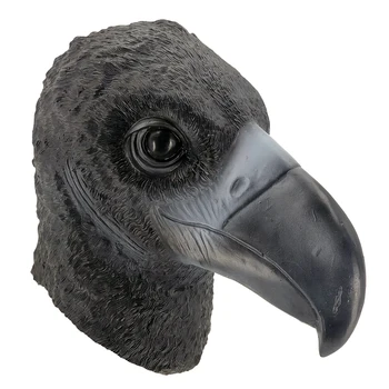 

Latex Eagle Mask, Crow Goshawk Raven Animal Mask Long Nose Bird Halloween Costume Props Headwear Party Adult