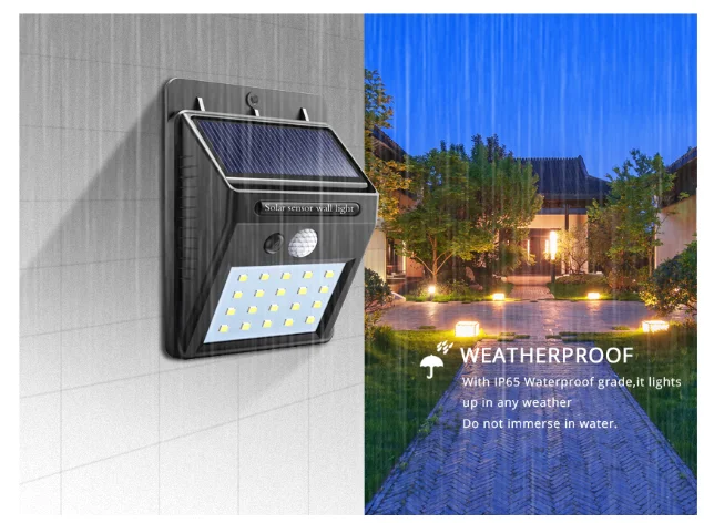 20LED30LED35LED40LED высокий светильник на открытом воздухе, Индукционное управление человеческим телом, водонепроницаемый Солнечный настенный светильник, солнечный светильник, садовый солнечный светильник