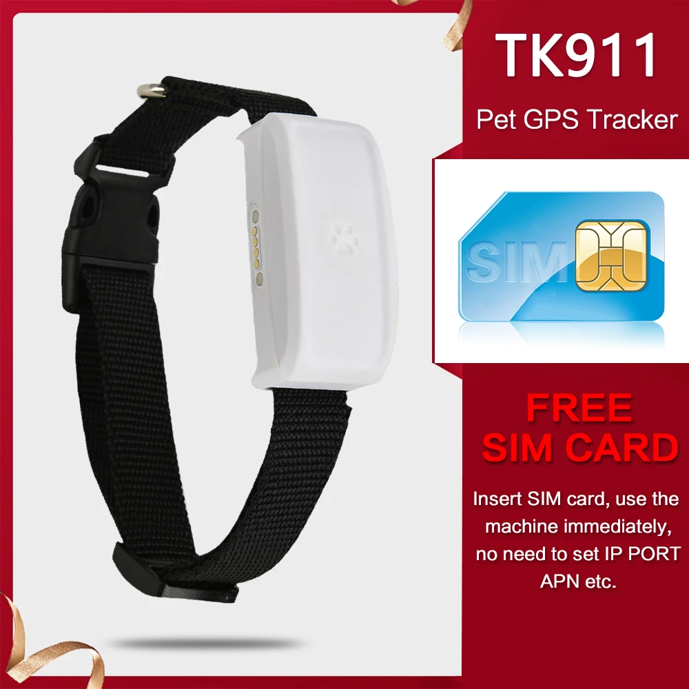 Mini Waterproof GPS Tracker TK911 Tracking Locator For Pet Cat Dog