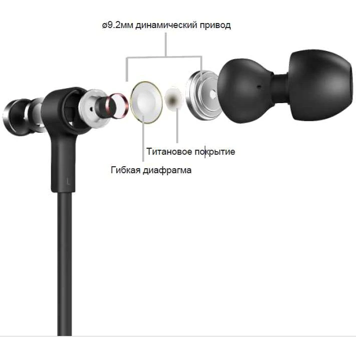 Гарнитура вкладыши Huawei FreeLace CM70-C черный беспроводные bluetooth