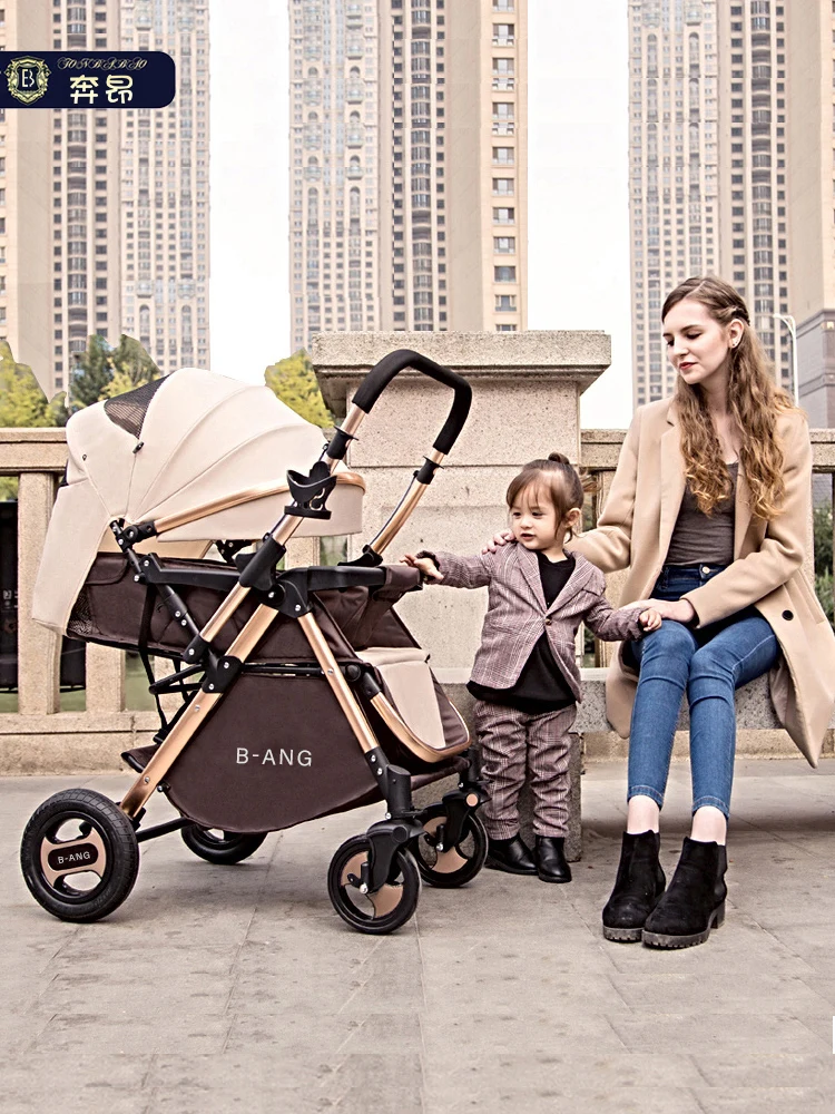 

High landscape stroller can sit reclining light folding four-wheeled stroller baby two-way light baby stroller