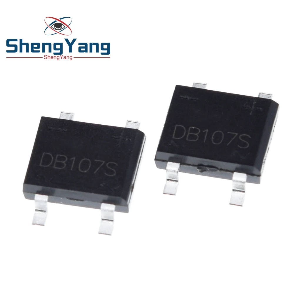 10 Uds SMD DB107 DB107S 1A 1000V fases puente rectificador de diodos ...