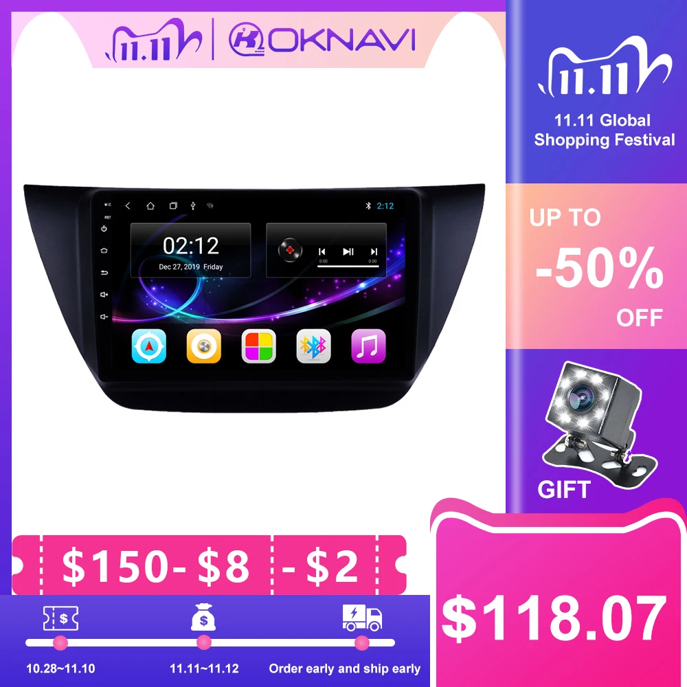 

OKNAVI 4G+64G Android Car Multimedia Video Player For Mitsubishi Lancer IX 2006-2010 Navigation GPS Undefined Stereo 2 din Radio