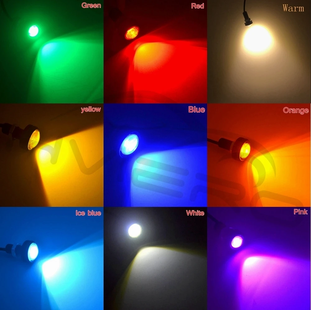 Hviero 23mm Eagle Eye Light White Red Blue Led Daytime Running Drl Backup Car Motor motorcyle Parking Signal Lamps Waterproof Fog Light