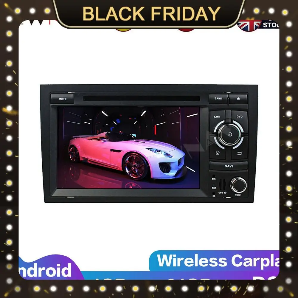 

Carplay Android 10 Touch Screen Car Multimedia Player For Audi A4 2002-2008 Car Gps Navigation Auto Radio Audio Stereo Head Unit