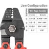 WX-250 Wire Rope Crimping Plier/Swaging Tool for 2.2mm Wire Rope Ferrules Sleeves and Wire Rope End Stops Terminals Crimper 4