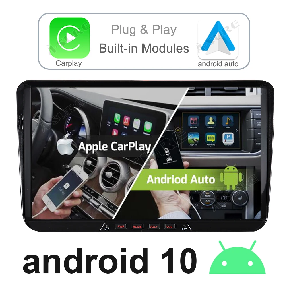 A-Sure 2 Din Автомобильный мультимедийный Android 10 радио для VW Golf 5 6 Passat B6 Polo Touran Skoda Octavia