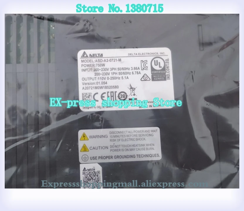 Новый оригинальный ASD A2 0721 M 1ph 220V 750W 5.1A CANopen E CAM сервопривода переменного тока с