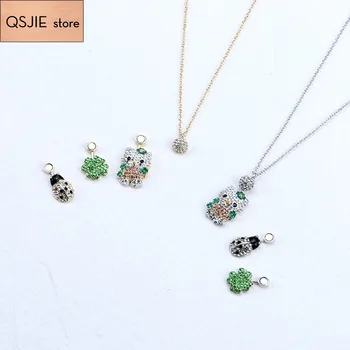 

QSJIE High quality SWA. Cat Necklace three piece suit various wearing methods women's Necklace Charming fashion jewelry