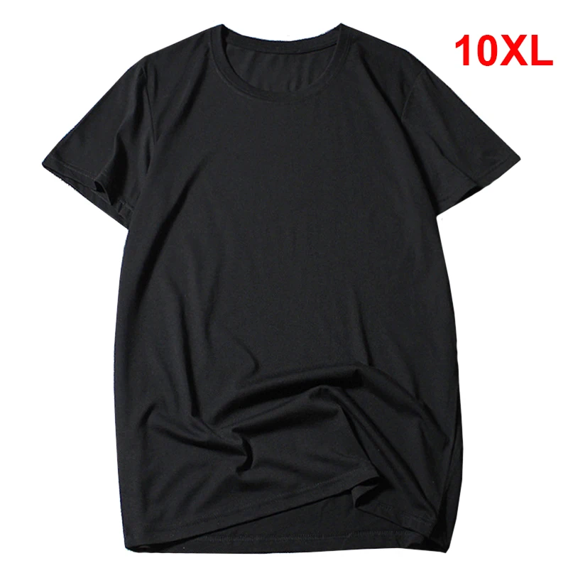 

Oversized Solid Color T-Shirts Men Casual Short Sleeve Cotton tshirts O-Neck 2019 Summer Tops Tees for Male Plus Size 10XL HN41
