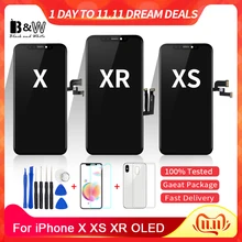 Дисплей для iPhone X XR XS Max OLED/TFT экран Замена объектива Pantalla с отличным 3D сенсорным дигитайзером без мертвой точки