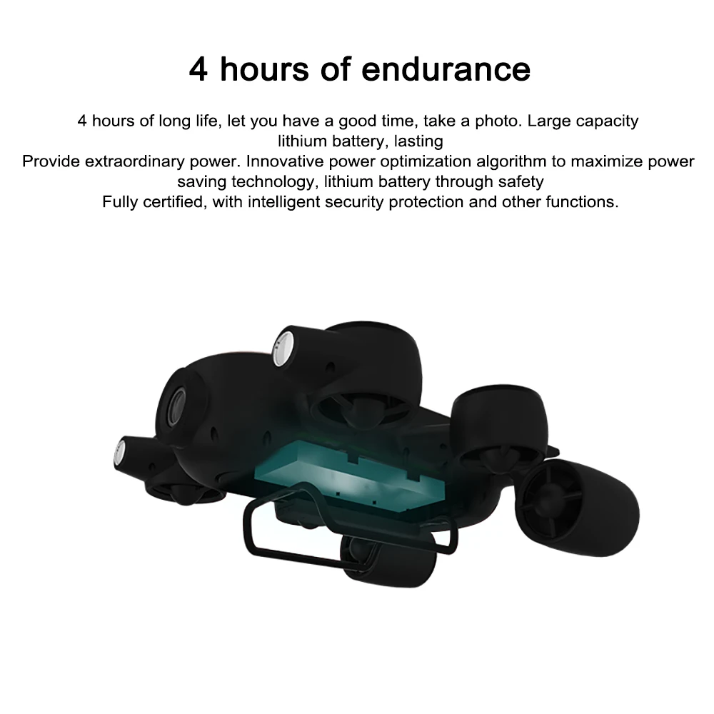 Подводный беспилотный робот Geneinno Titan Inteligence Undersea Detection широкоугольный FOV 360 ° спасательный 160 ° Движение 4K камера T1 RC