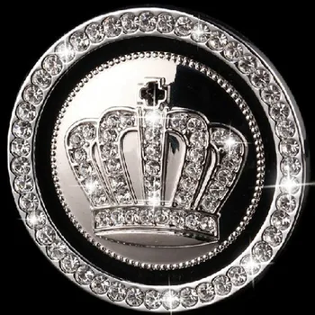 

Car Accessories Car Bling Button Start Switch Silver Diamond Rhinestone Ring Decor Car Sticker and car stickers and decals