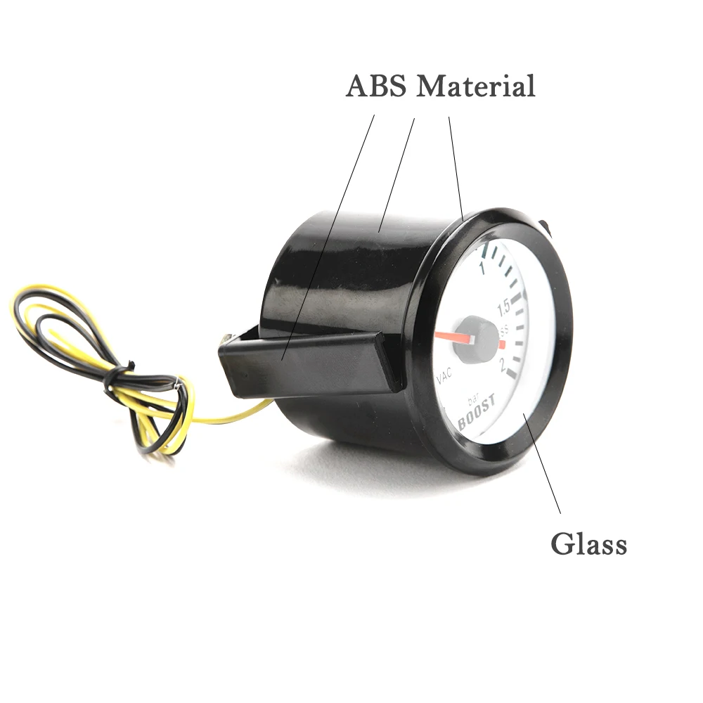 DRAGON автомобильный измерительный прибор " 52 мм Бар турбо Boost калибр-1~ 2 бар вакуумный пресс-метр для синий светильник черный обод корпус 12 В