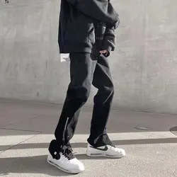 ICCLEK pantalones vaqueros holgados para hombre, Jeans informales de Hip Hop, estilo americano, Hip Hop, otoño