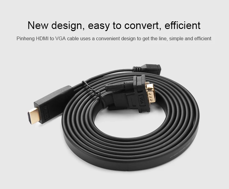 Высокое качество HDMI в VGA адаптер мужской на Мужской Женский конвертер адаптер 1080P цифро-аналоговый видео аудио для ПК ноутбук планшет
