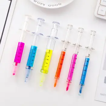 

Syringe Highlighter Pen Plastic School Office Nurse Doctor Student
